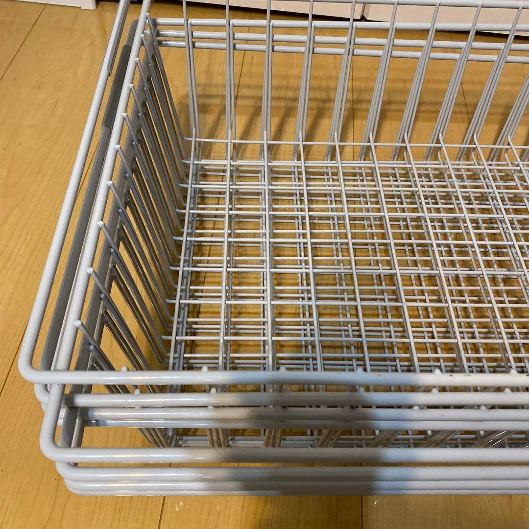 無印良品　シルバー ランドリーラック 追加カゴ　バスケット　84cm 4個セット