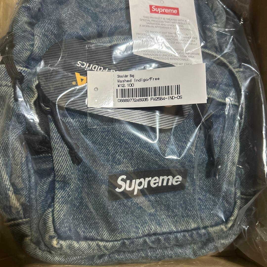 supreme デニムショルダーバッグ