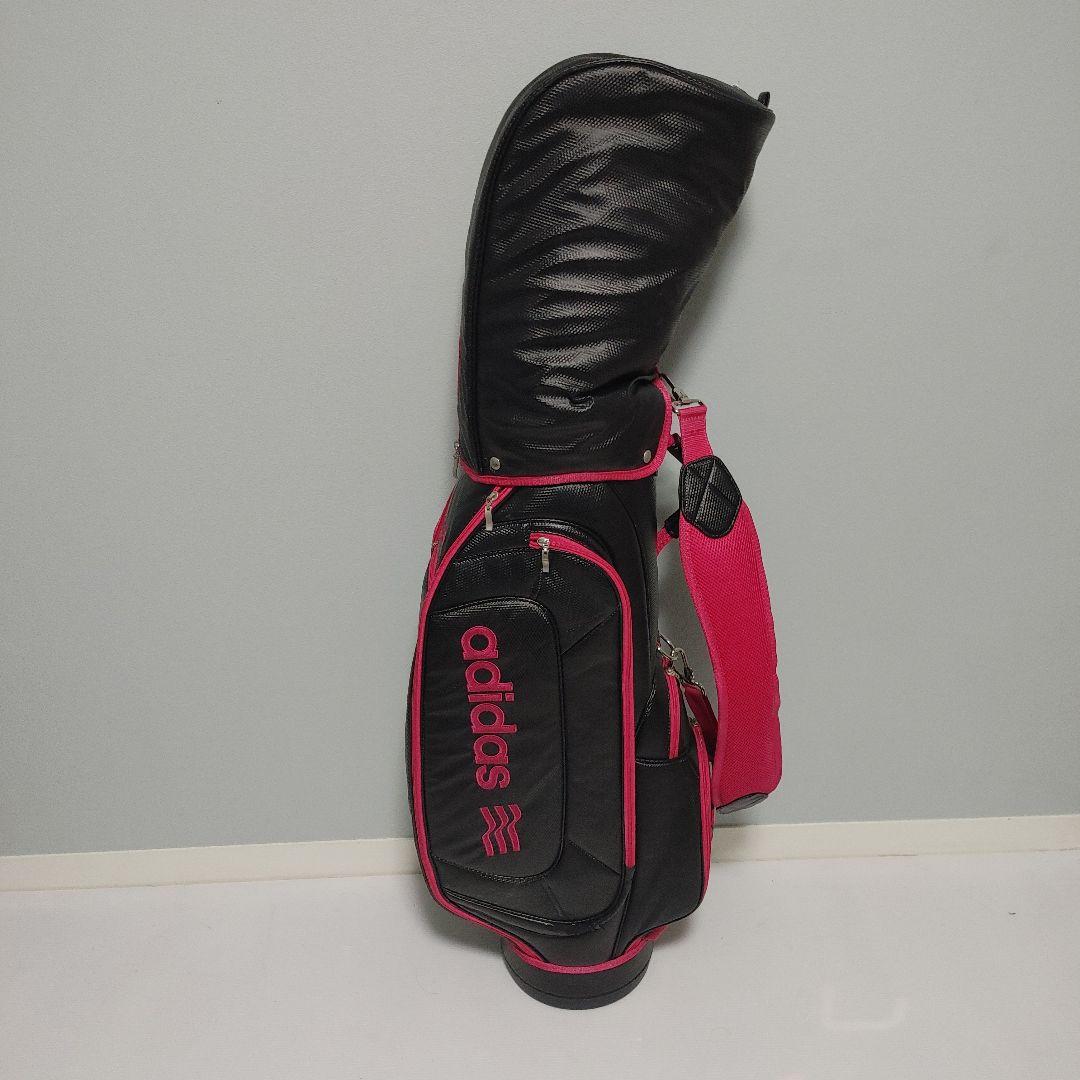 adidas キャディバッグ 黒/ピンク