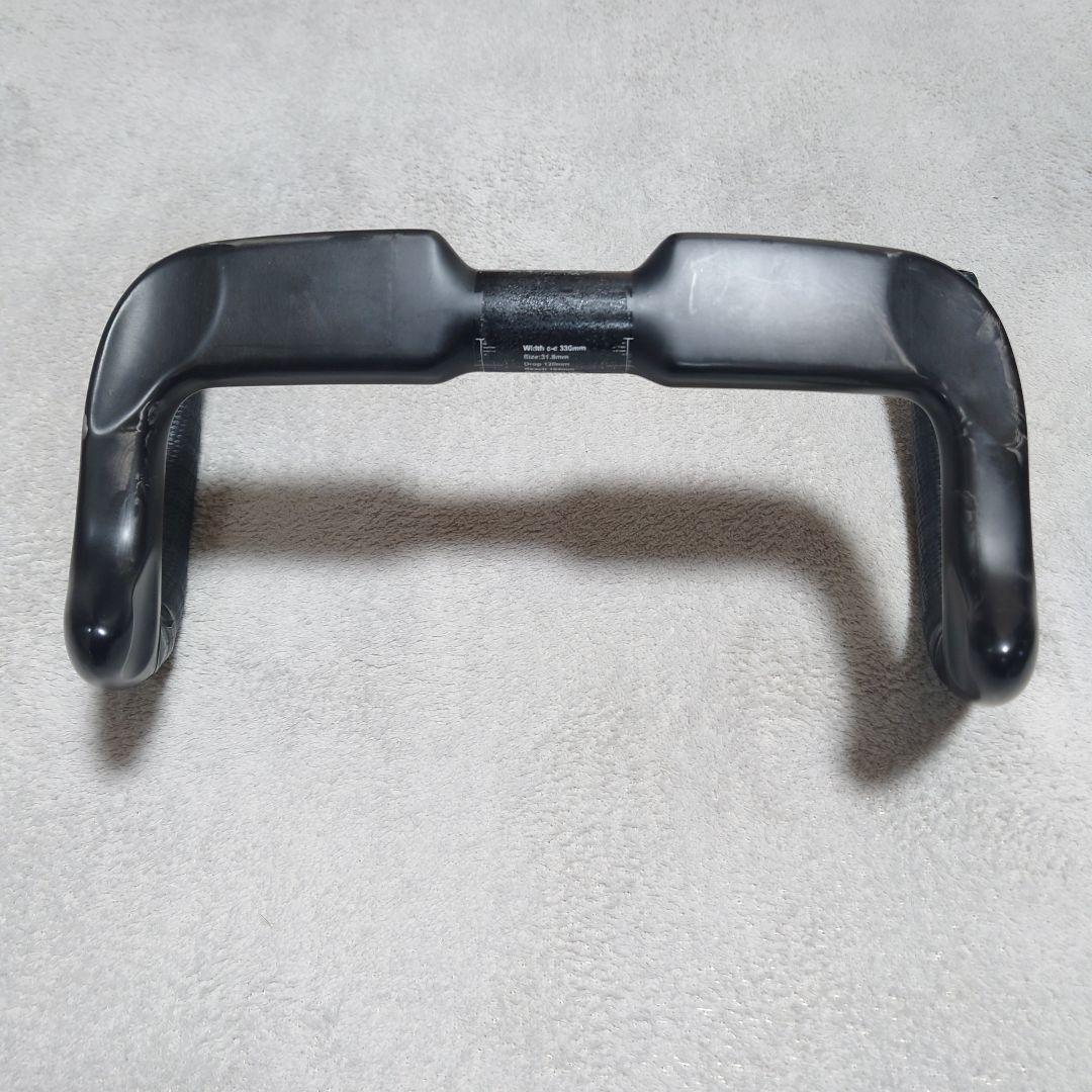 トラック用カーボンハンドル　ピスト　330mm　バンチバー