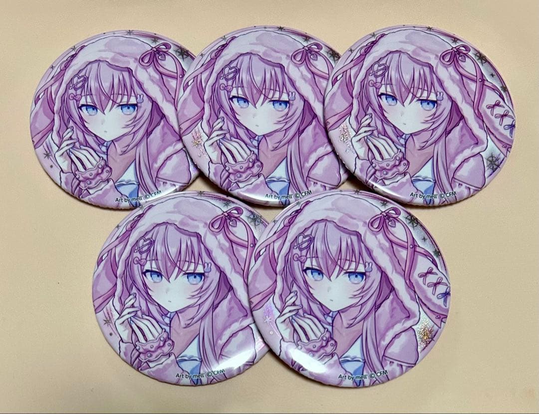 【最終価格】巡音ルカ 39culture 大き目ホログラム缶バッジ 雪ミク