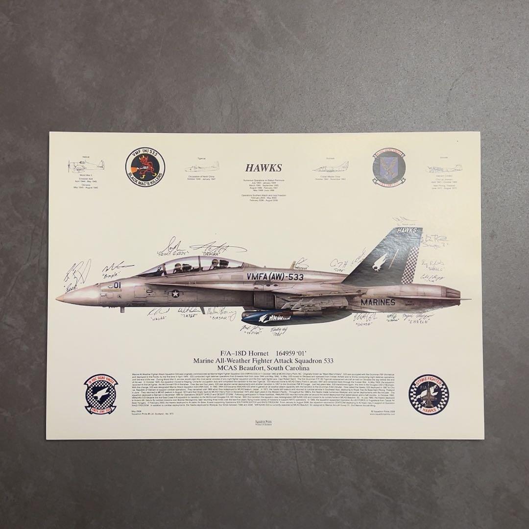 【即購入◎】F/A-18D Hornet ポスター サイン付き