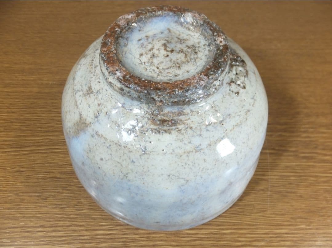 真作保証 吉賀大眉 自作 萩茶碗 日展 文化功労者 表千家 茶道具 山口県