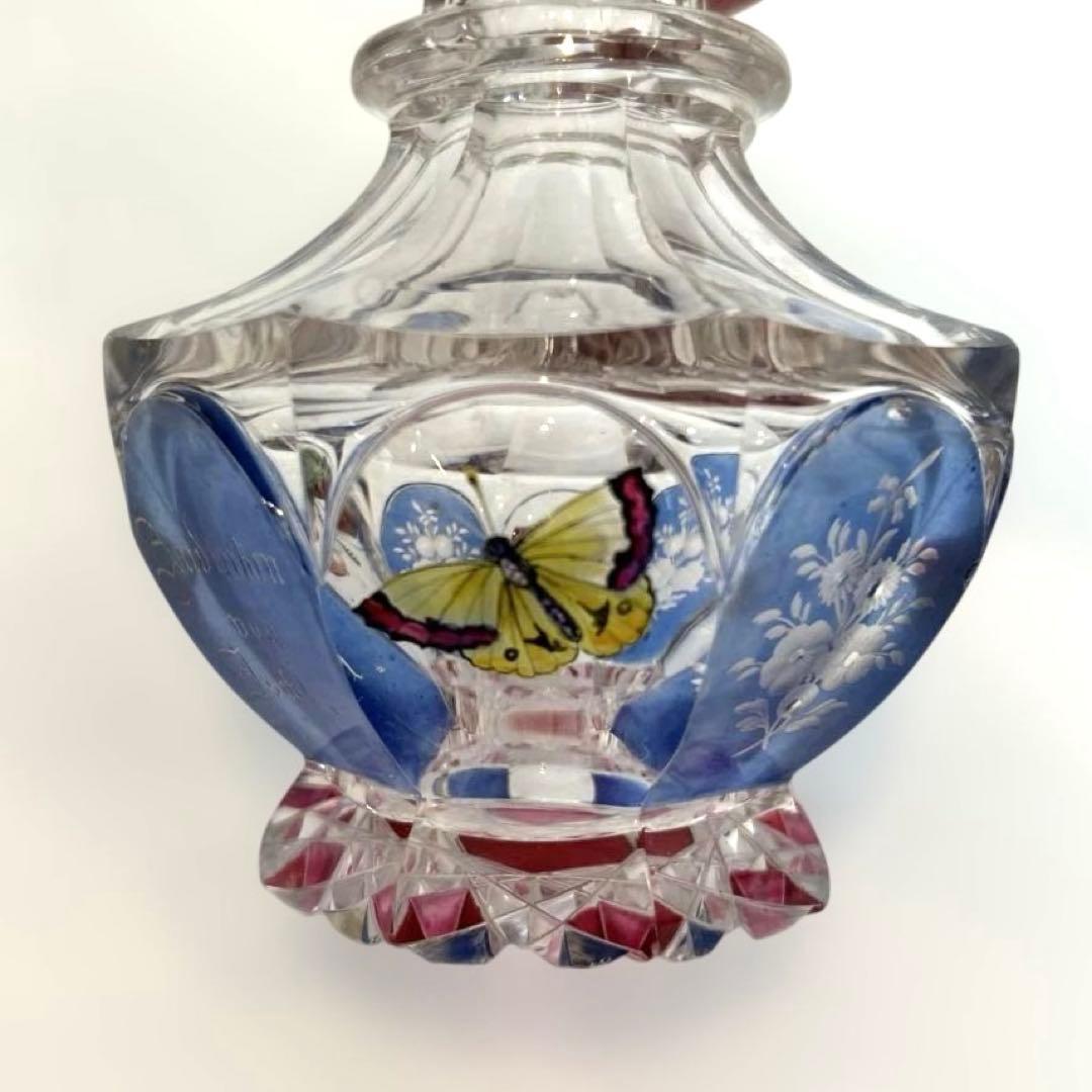 ボヘミアガラス デキャンタ 1930年代西洋 アンティーク クリスタルガラス