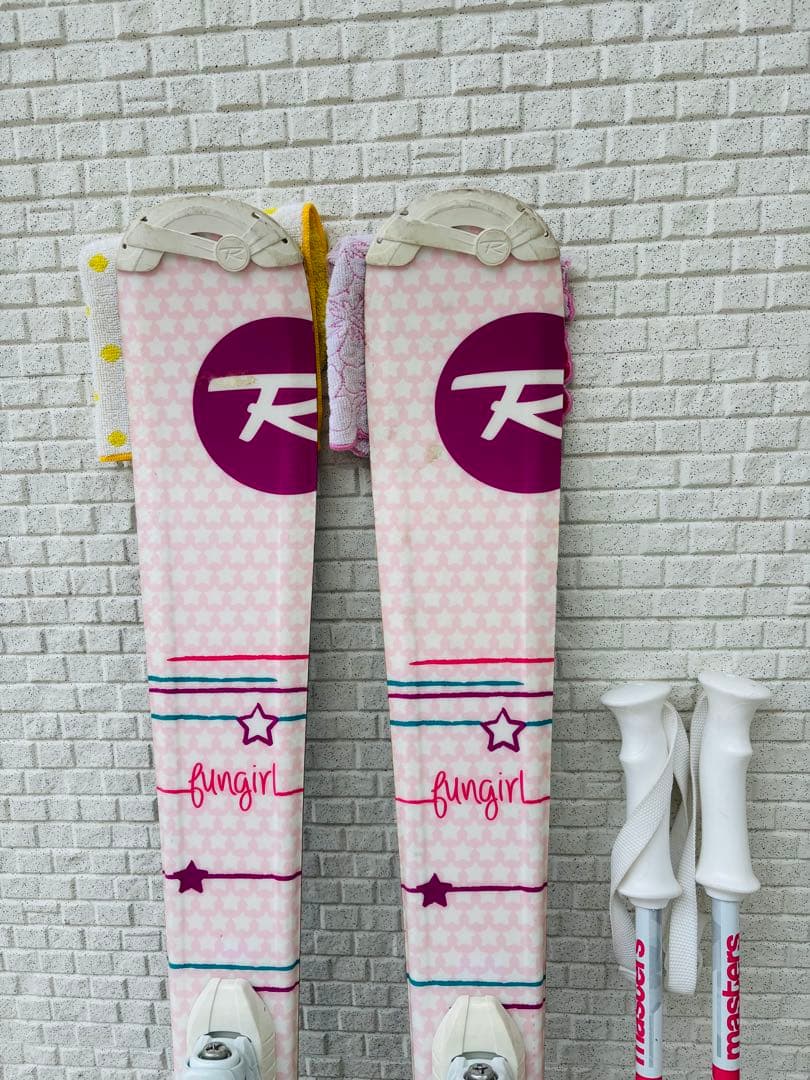 ジュニアスキー　3点セット　ロシニョール　子ども用　美品　120cm　すぐ滑走可