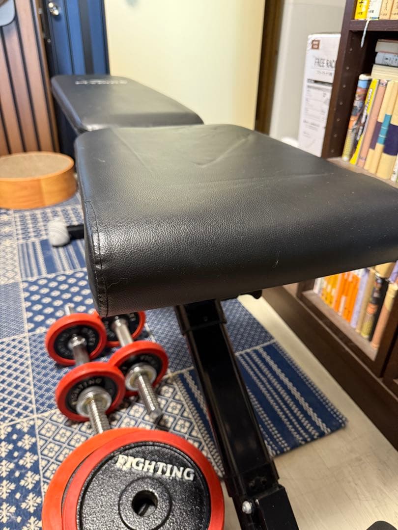 【手渡し限定】FLYBIRD 調整可能ベンチ台／アイロテック・ダンベルセット