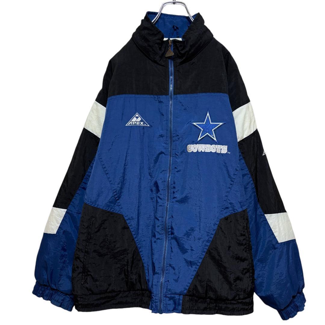 台湾製 APEX NFLダラスカウボーイズ 中綿ジャケット ブルー USA企画L