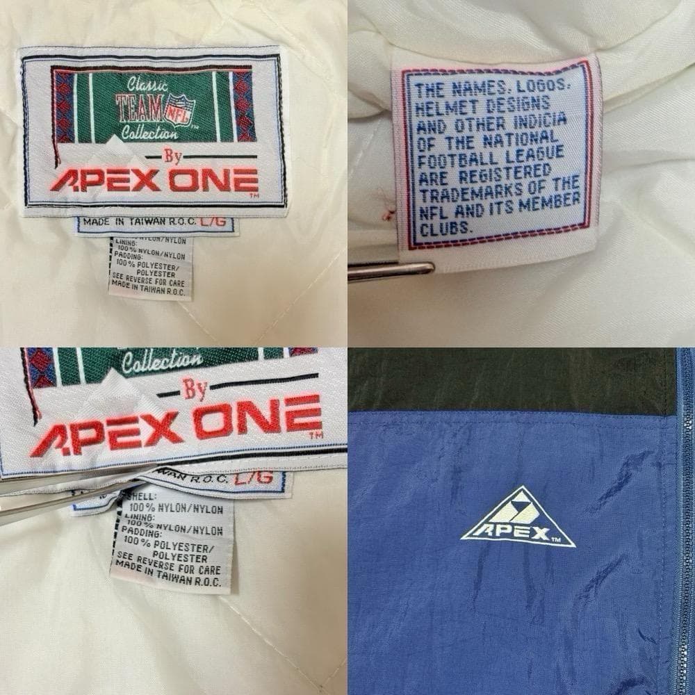 台湾製 APEX NFLダラスカウボーイズ 中綿ジャケット ブルー USA企画L