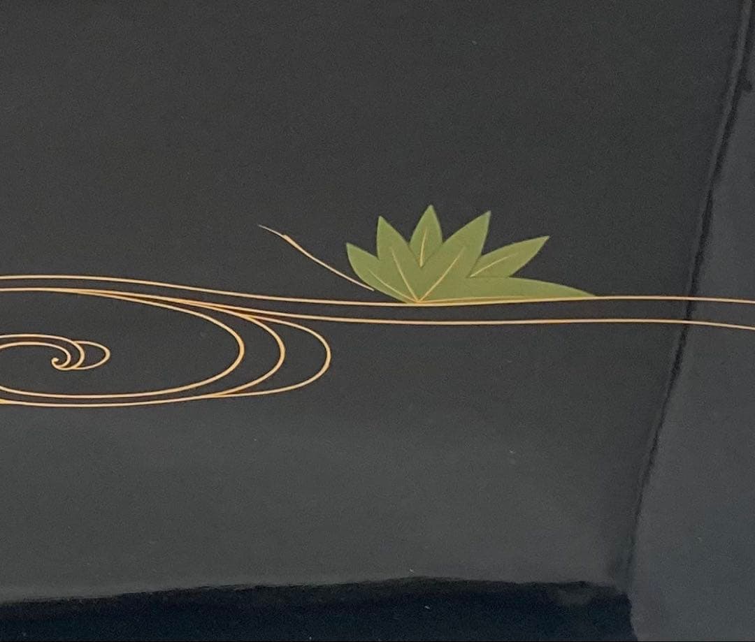 B542b「輪島塗 卓上膳　五」 共箱　竜田川　紅葉　懐石・会席道具　茶道具