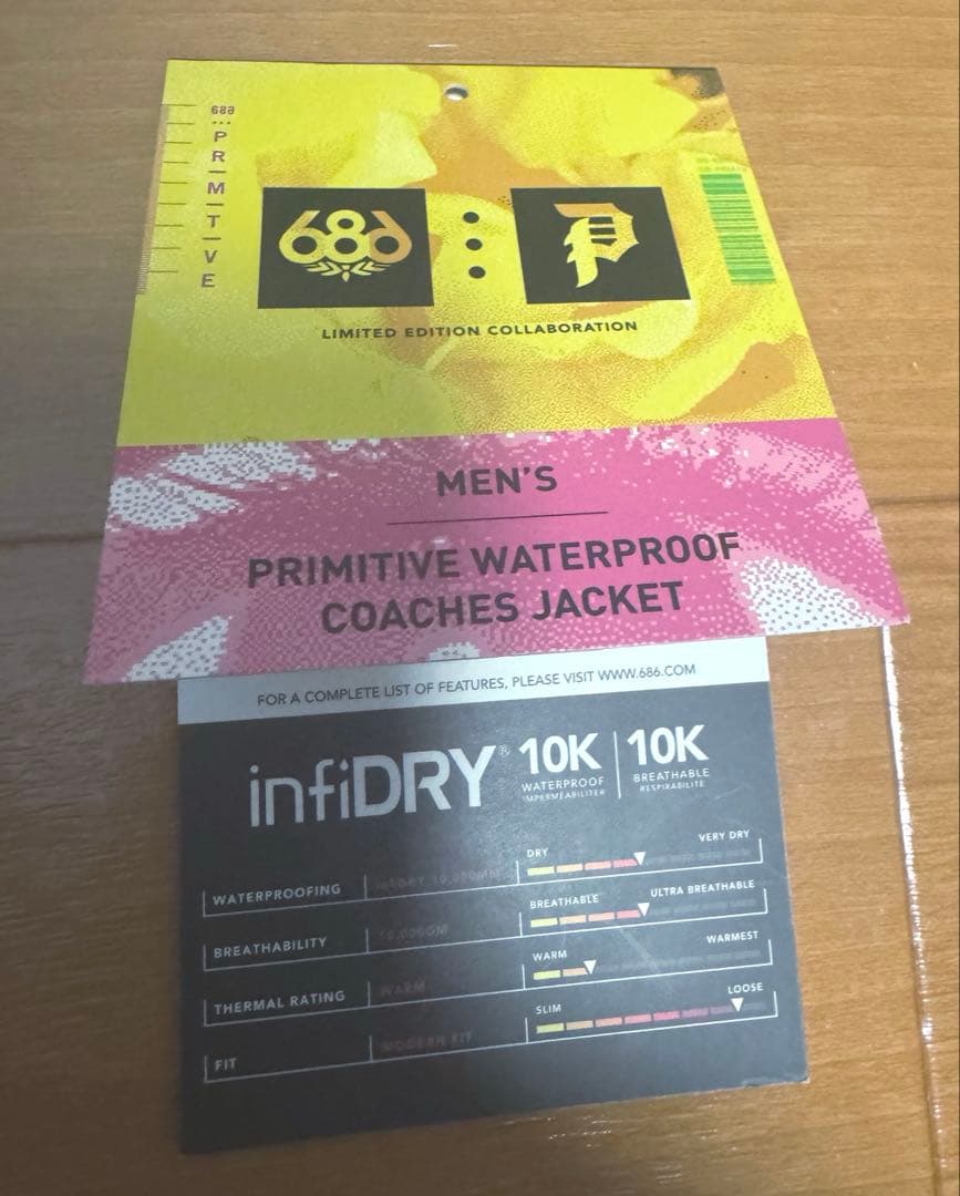 スノーボード 686 PRIMITIVE WATERPROOF COACHES JACKET