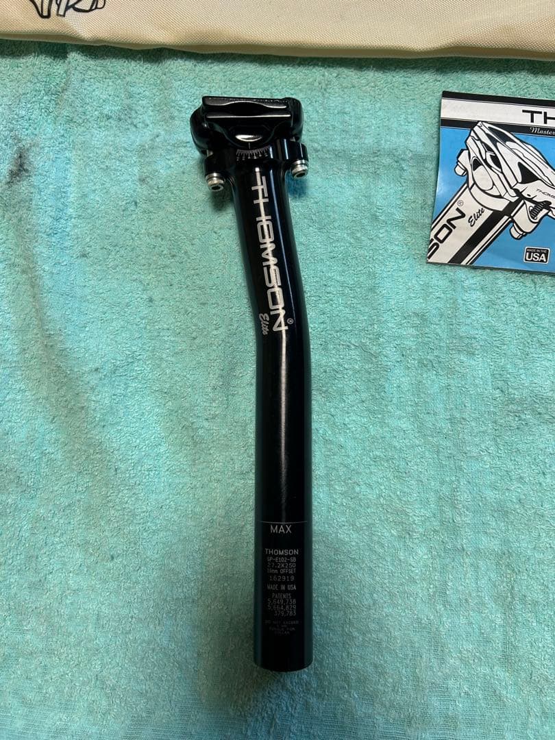 THOMSON エリート　シートポスト27.2mm ブラック 美品