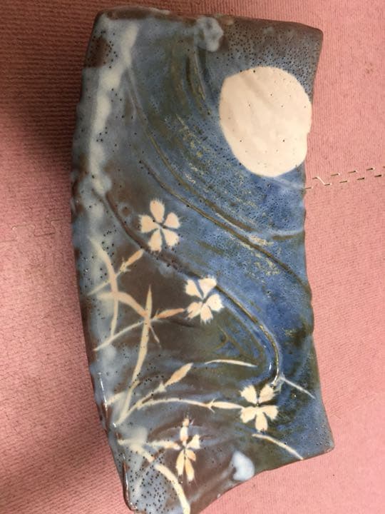 志野 有名作家加藤土代久作 大皿 個展再お値下げしました共箱付き