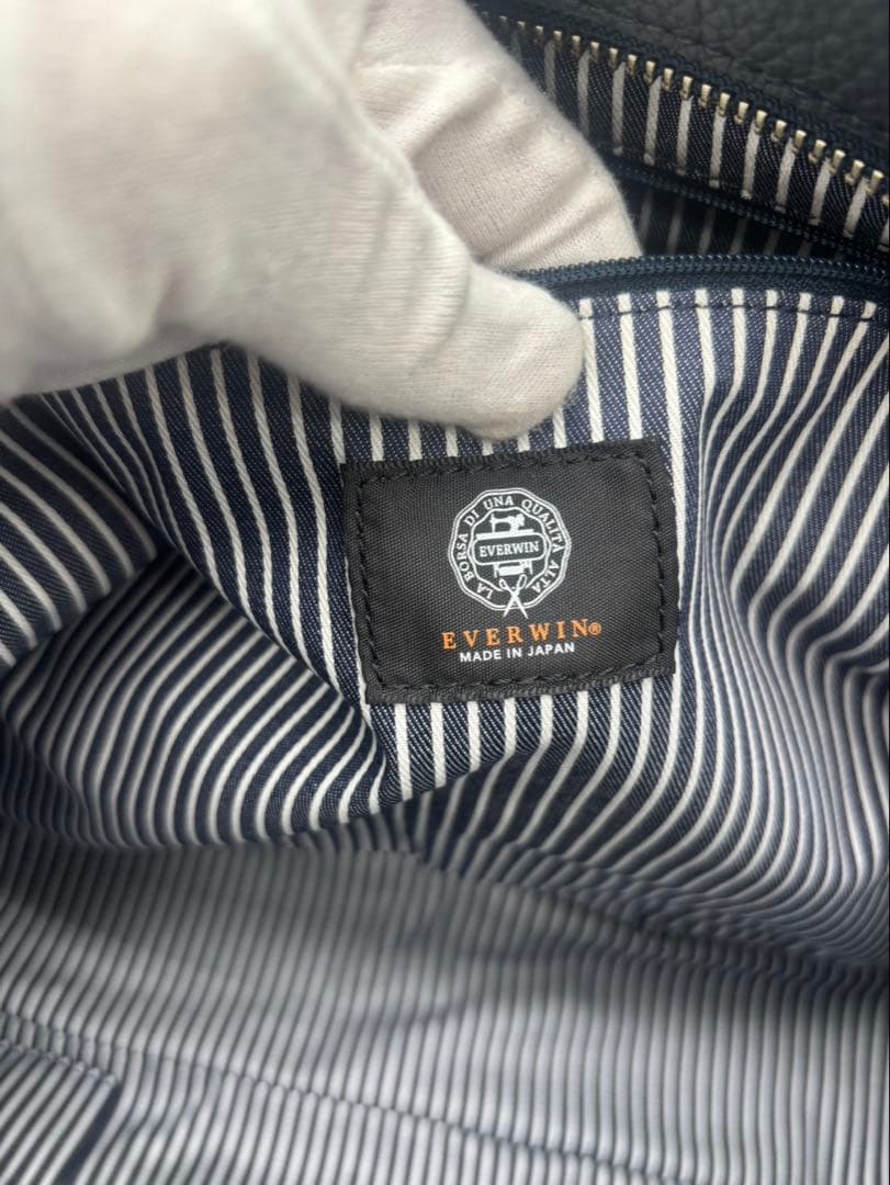 未使用 EVERWINエバウィン 2way ビジネスバッグ 牛革