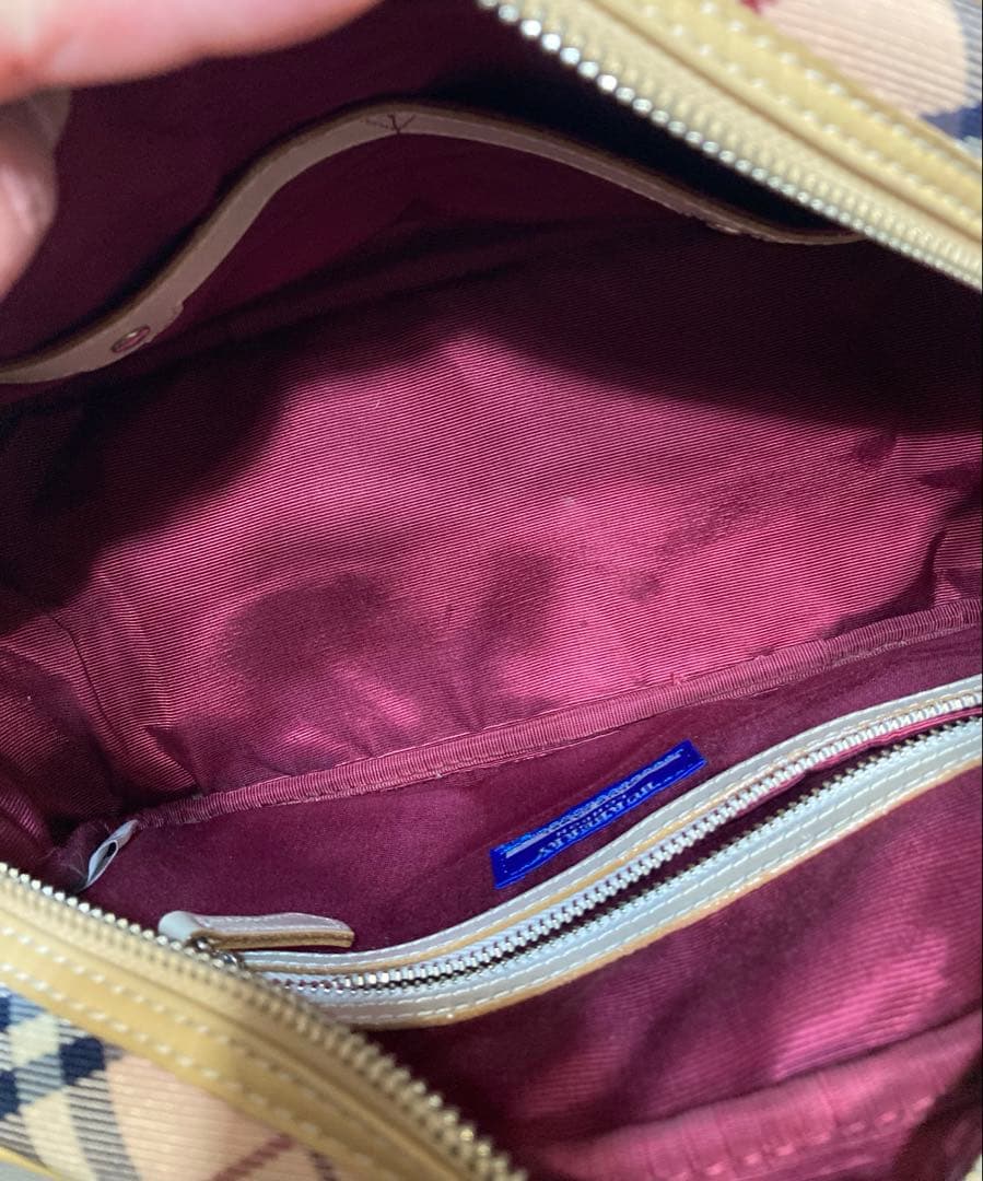 美品　BURBERRY バーバリー ミニボストン ノバチェック　ピンク