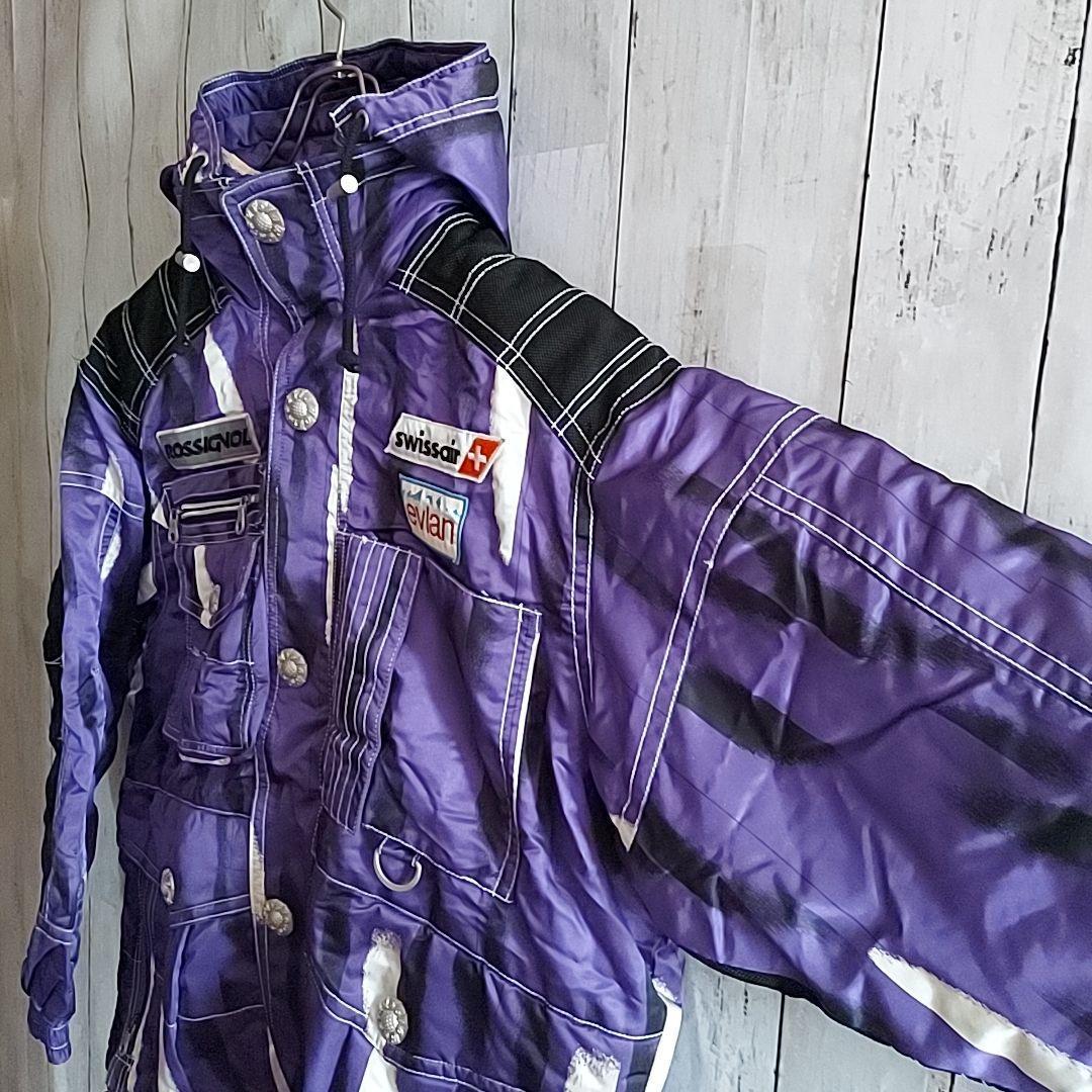 【ROSSIGNOL】ロシニョール フルジップ スキーウェア 上下セット M 紫