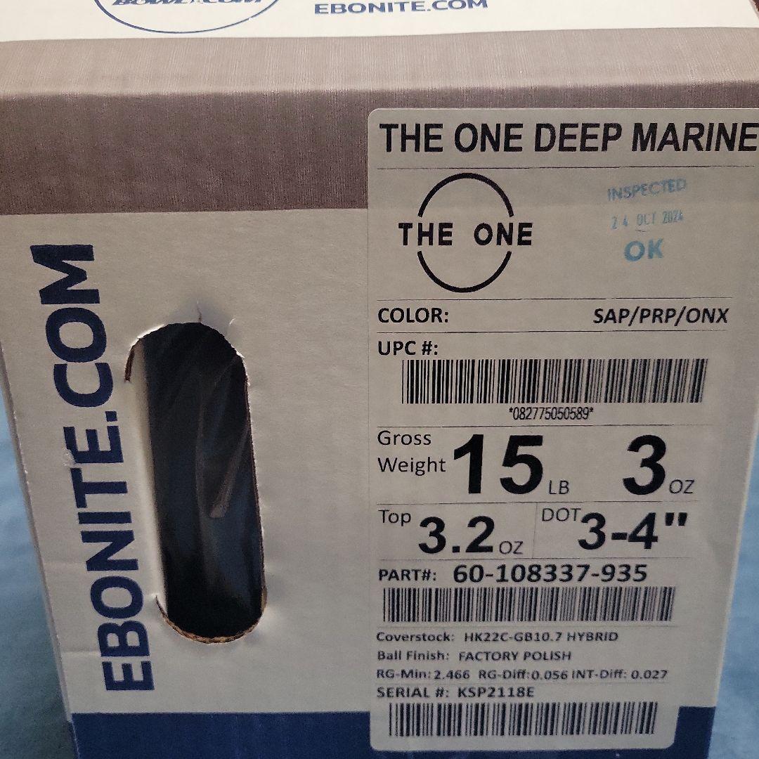 EBONITE THE ONE DEEP MARINE ボール 15LB