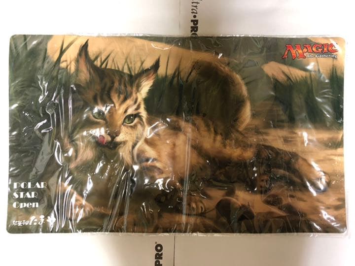 飢えたオオヤマネコ mtg プレイマット hungry lynx playmat