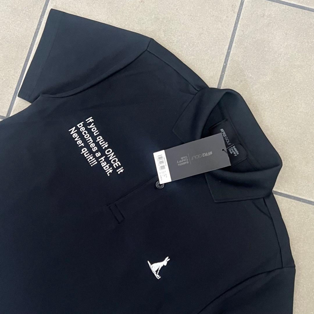 【新品】fr2 GOLF エフアールツーゴルフ　モックネック　半袖シャツ　S 黒