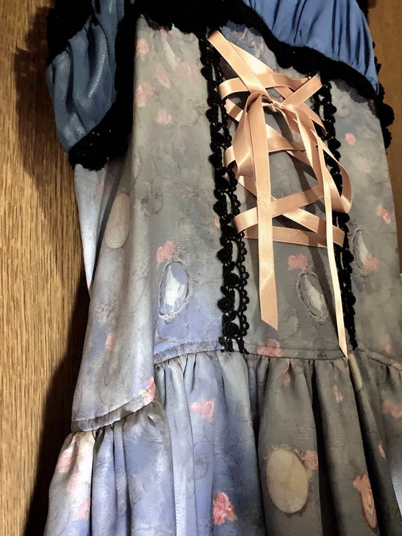 タグ付未使用　Vampire Lament柄 ジャンパースカート Ⅰ 型　ブルー