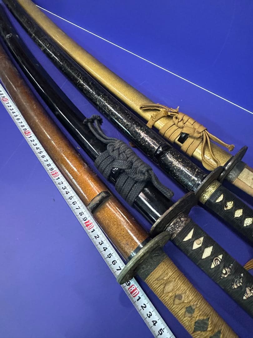 T）模造刀 日本刀 昭和レトロ 4本セット 日本太刀
