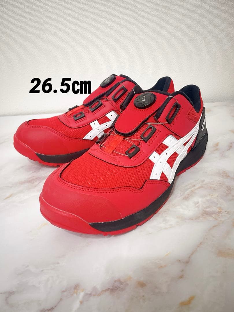 【新品未使用】アシックス　安全靴　BOAシステム 赤　asics 26.5センチ