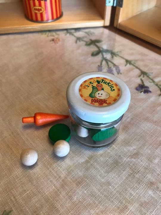 HABA 廃盤瓶入りミックスピクルス　ドイツ　木のおもちゃ