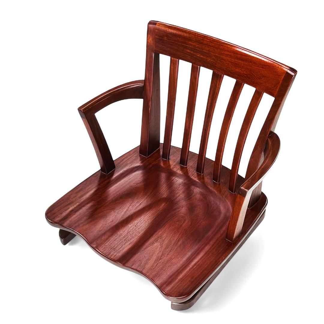 【良品】 大塚家具 ローチェア 回転式 座椅子 和風 モダン 天然木 1