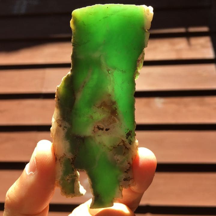 クリソプレーズ 原石 スライス 約49g