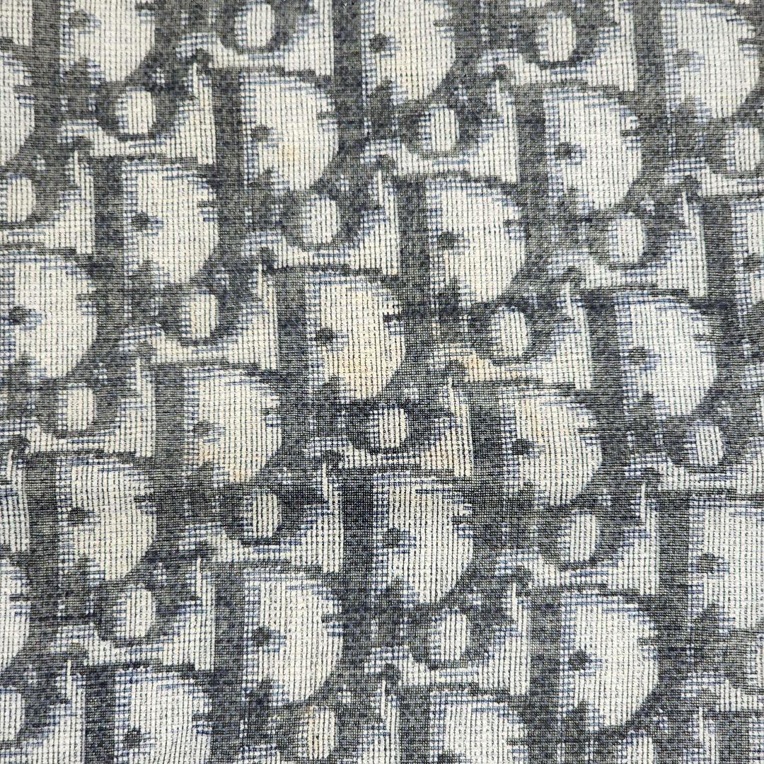 ★Dior★ ハンカチ 総柄 トロッター オブリーク 綿100％ ネイビー