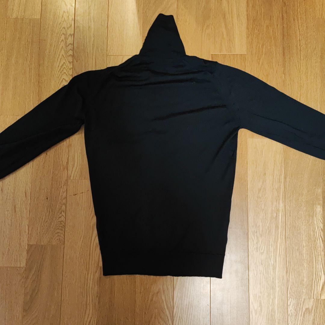 ジョンスメドレー　タートルネック　黒　サイズS