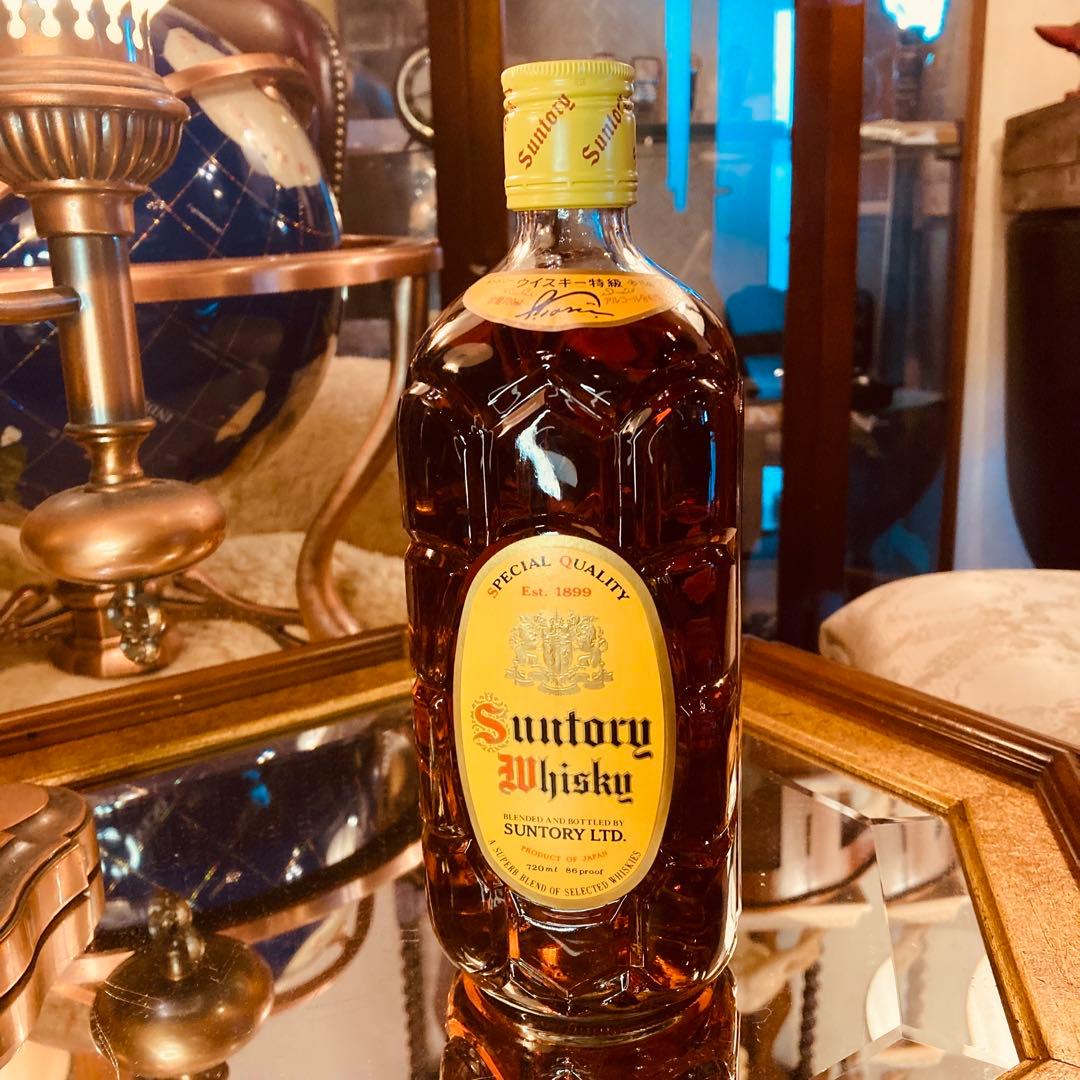 湯布院アンティーク 未開封古酒 初期サントリー 角 特級720ml 43％ 琥珀