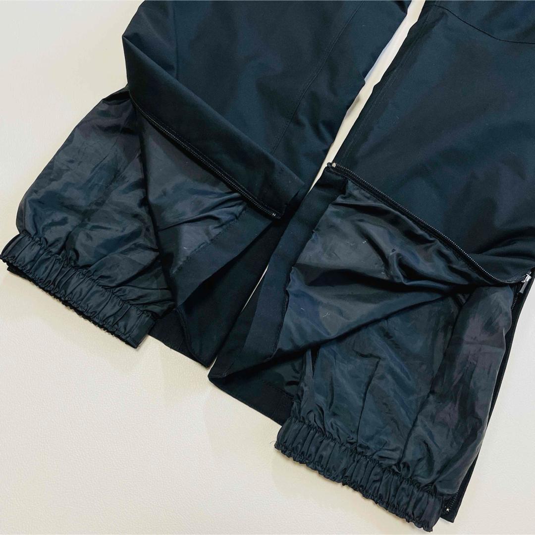6647【美品】デサント　ビブパンツ　スキーウェア　中綿入り　ヒートナビ　黒