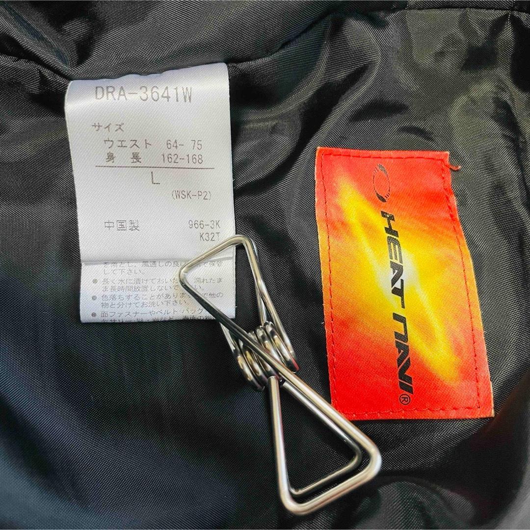 6647【美品】デサント　ビブパンツ　スキーウェア　中綿入り　ヒートナビ　黒