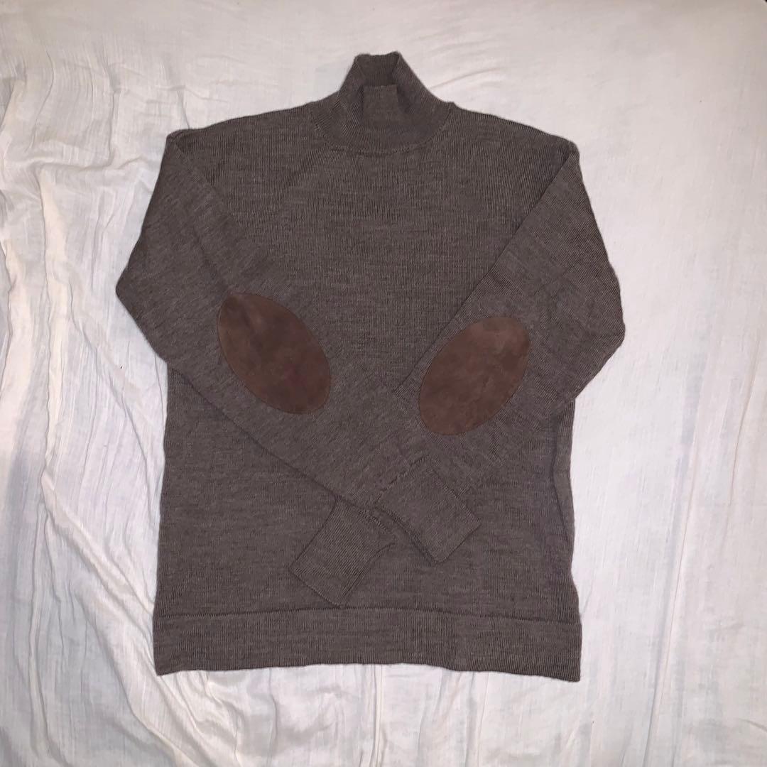 maison margiera タートルネック　ニット　エルボーパッチ