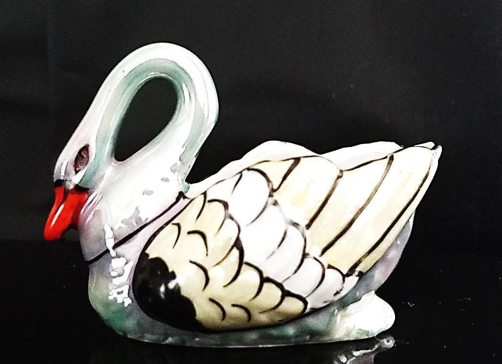 豪華！　オールドノリタケ レア　カラフル スワン 小ボウル1918年