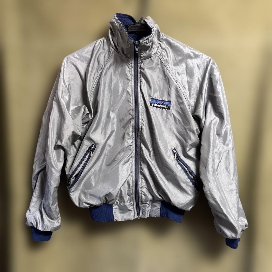 Patagonia シェルドシンチラジャケット/グレー xs 80's初期USA