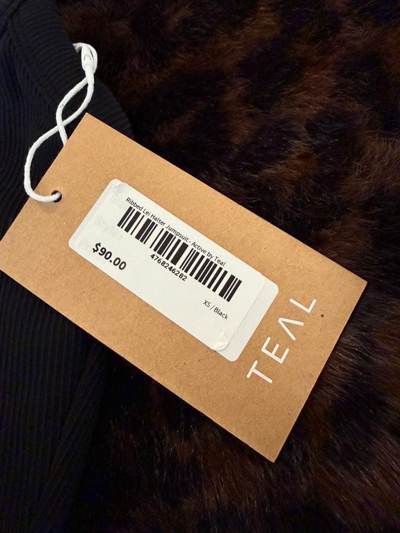 TEAL ブラック ヨガウェア XS ホルターネック オールインワン