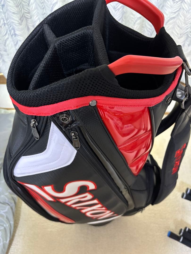 Srixon キャディバッグ ブラック/レッドGGC-S166 9.5型美品
