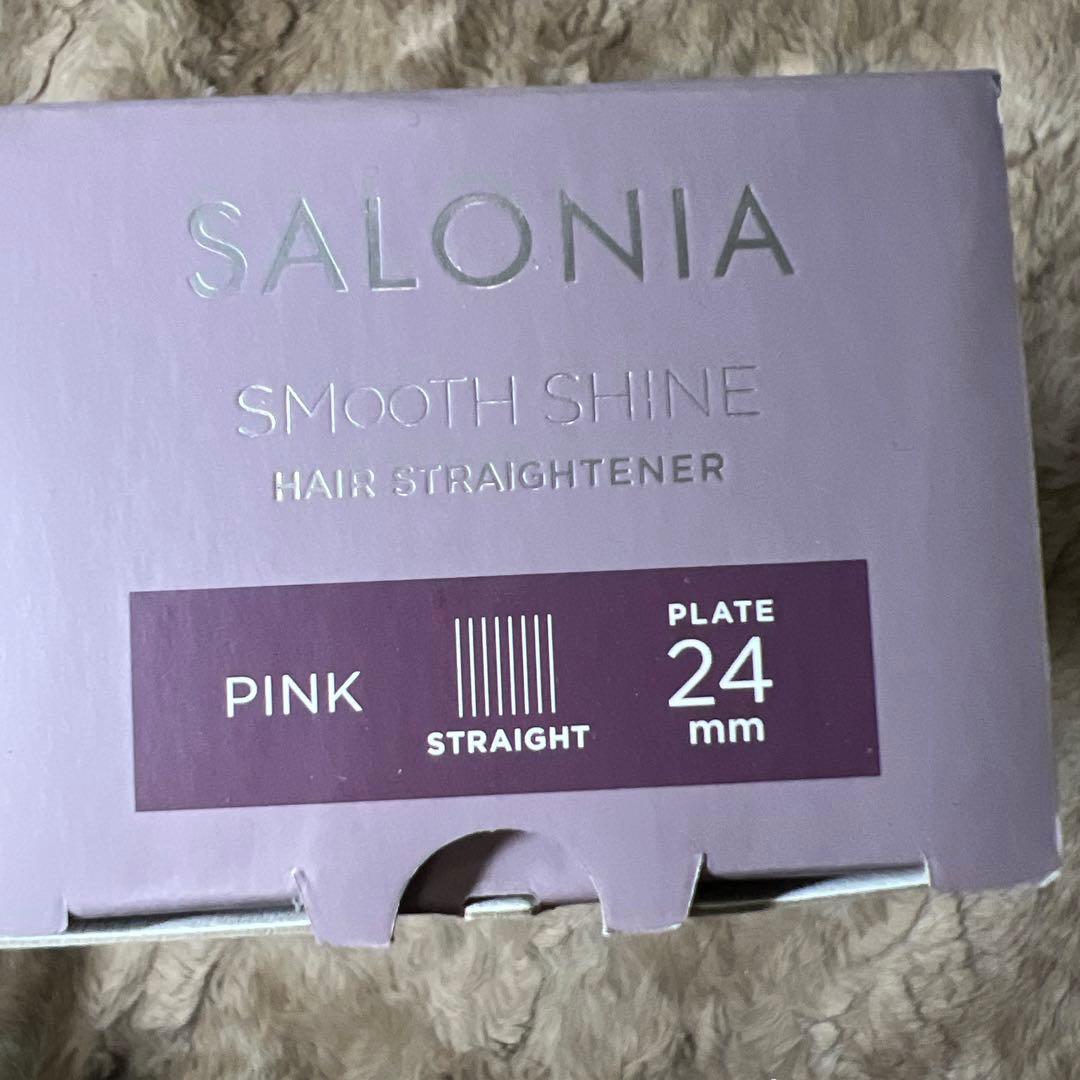 サロニア スムースシャイン ストレートへアイロン 24mm ピンク
