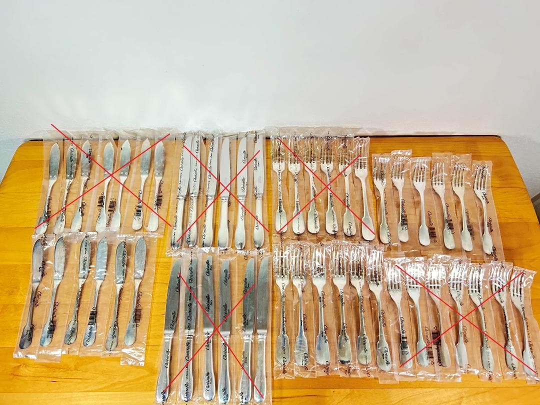 きなこ 未使用 クリストフル クリュニー カトラリーセット 18本