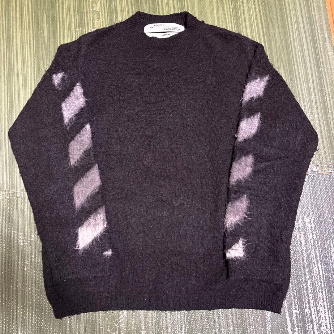 OFF-WHITE MAIN LABEL ニットセーター 黒