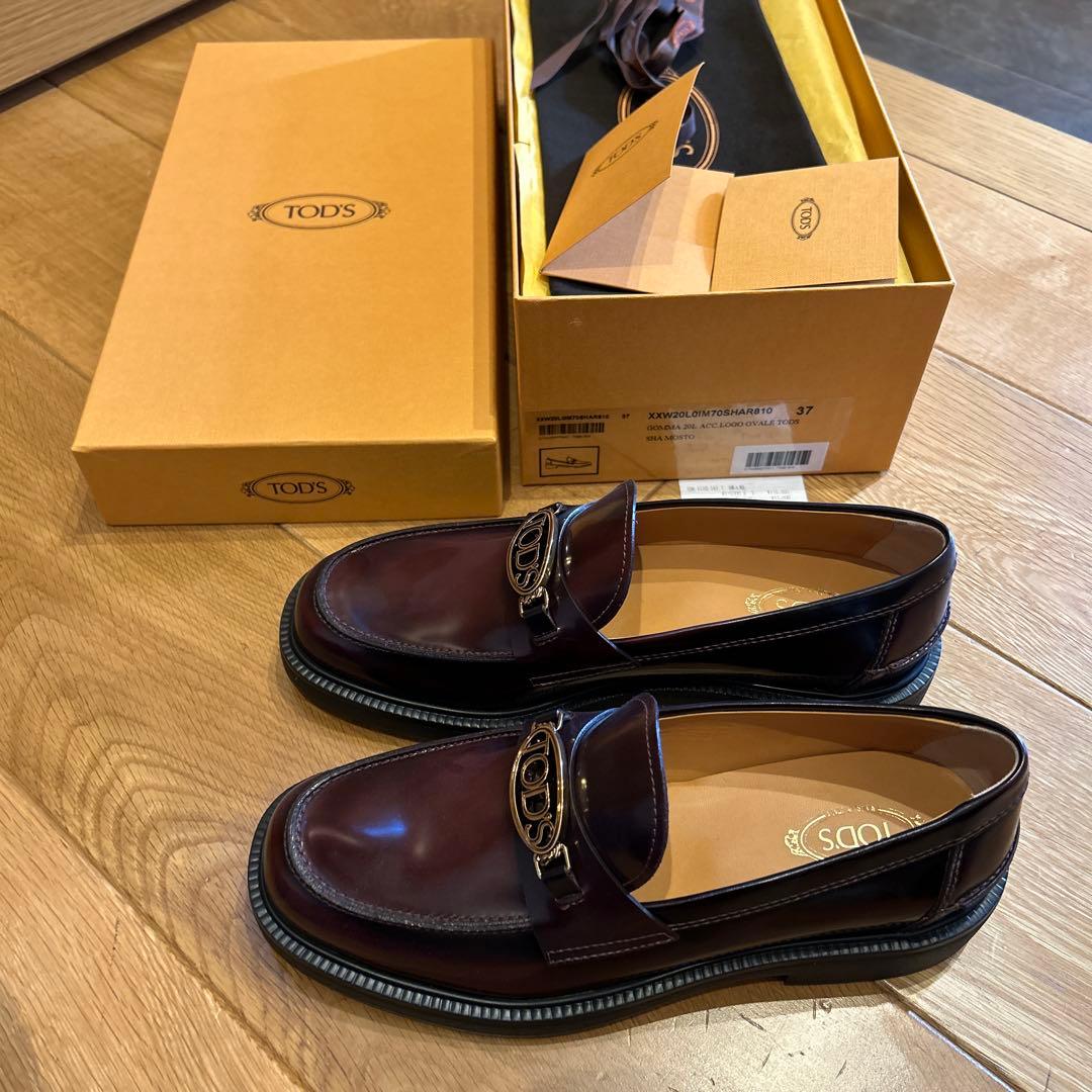 TOD'S ダークブラウン ローファー 37
