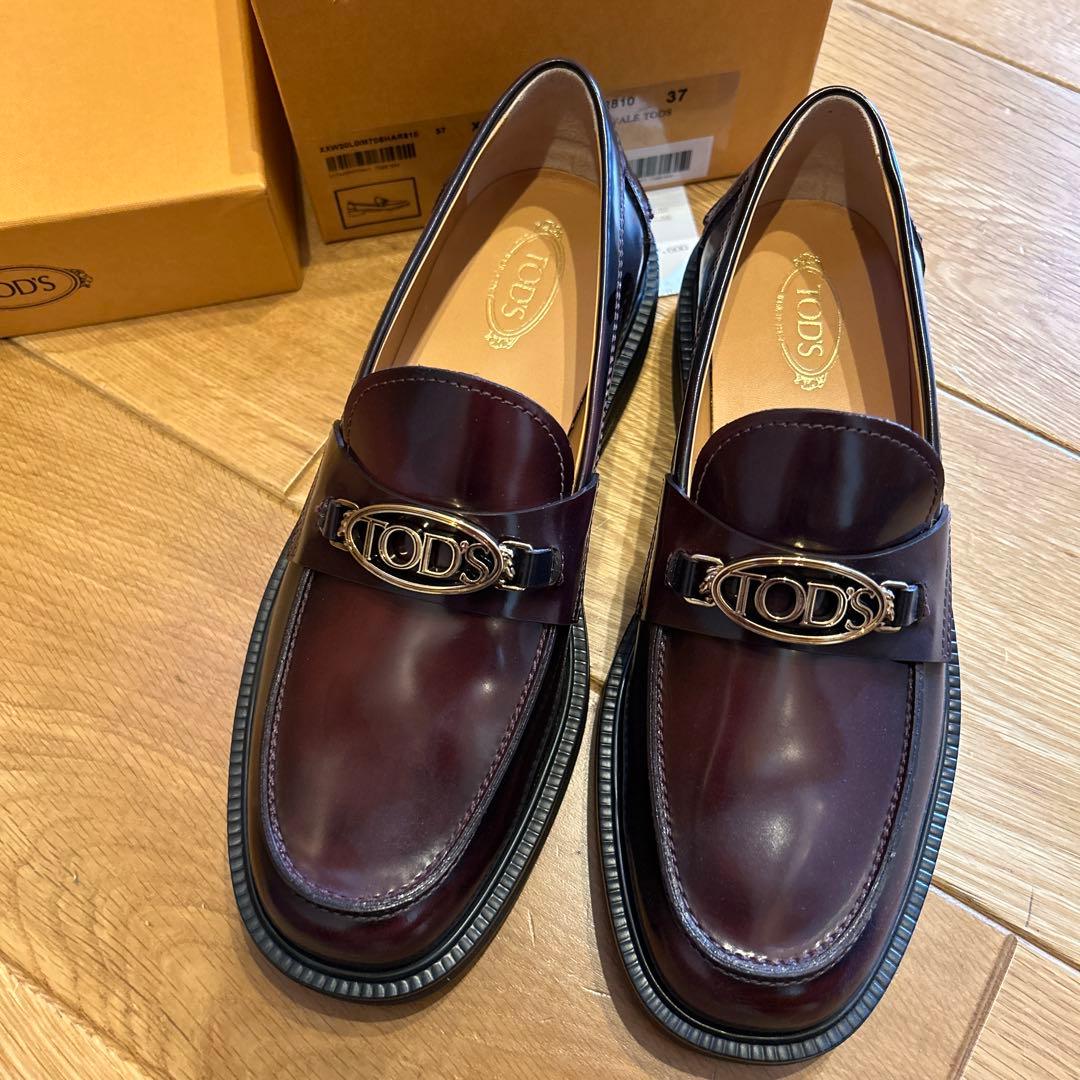 TOD'S ダークブラウン ローファー 37