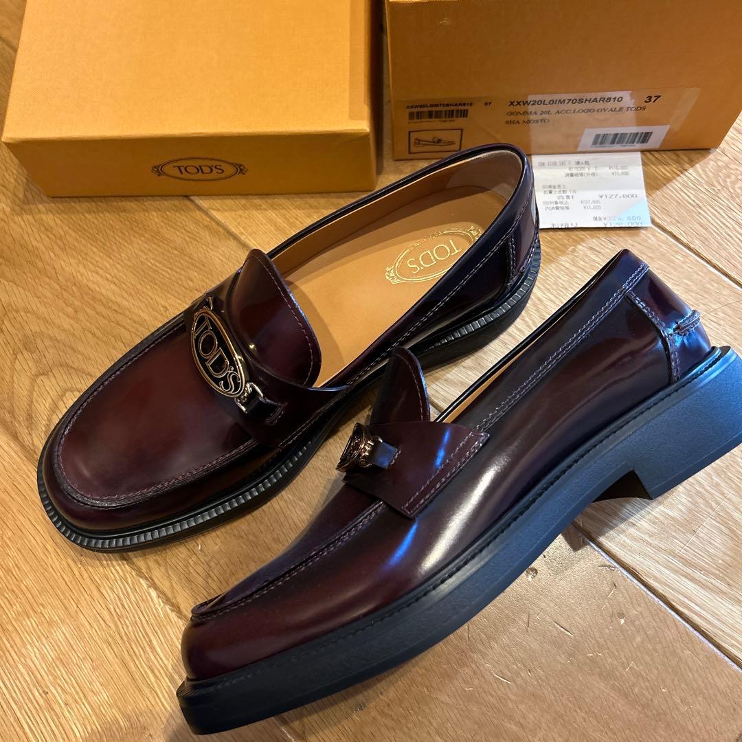 TOD'S ダークブラウン ローファー 37