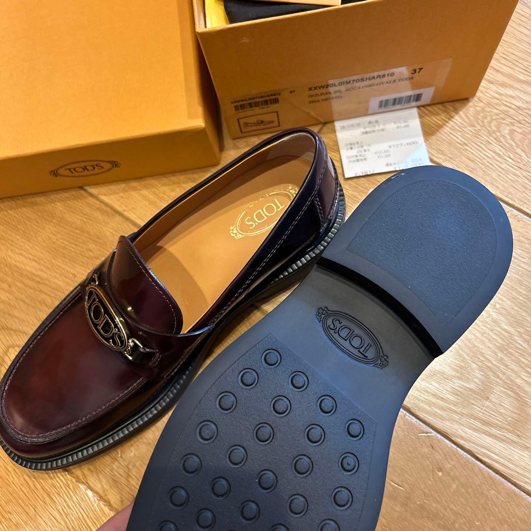 TOD'S ダークブラウン ローファー 37