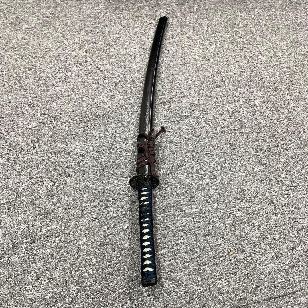 未開刃，模造刀、白鞘 刀 模擬刀 舞踊 大衆演劇 湾曲した刃の刀 約100cm
