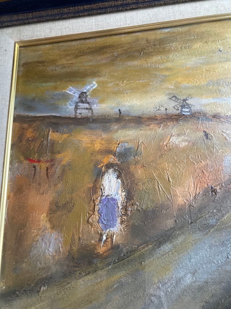 織田広喜（織田廣喜？）油彩画 ８号　【シャンゼリゼリゼの風景】