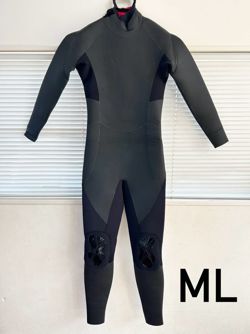 ウェットスーツ バックジップフルスーツ　セミドライ　ML サーフィン 裏起毛
