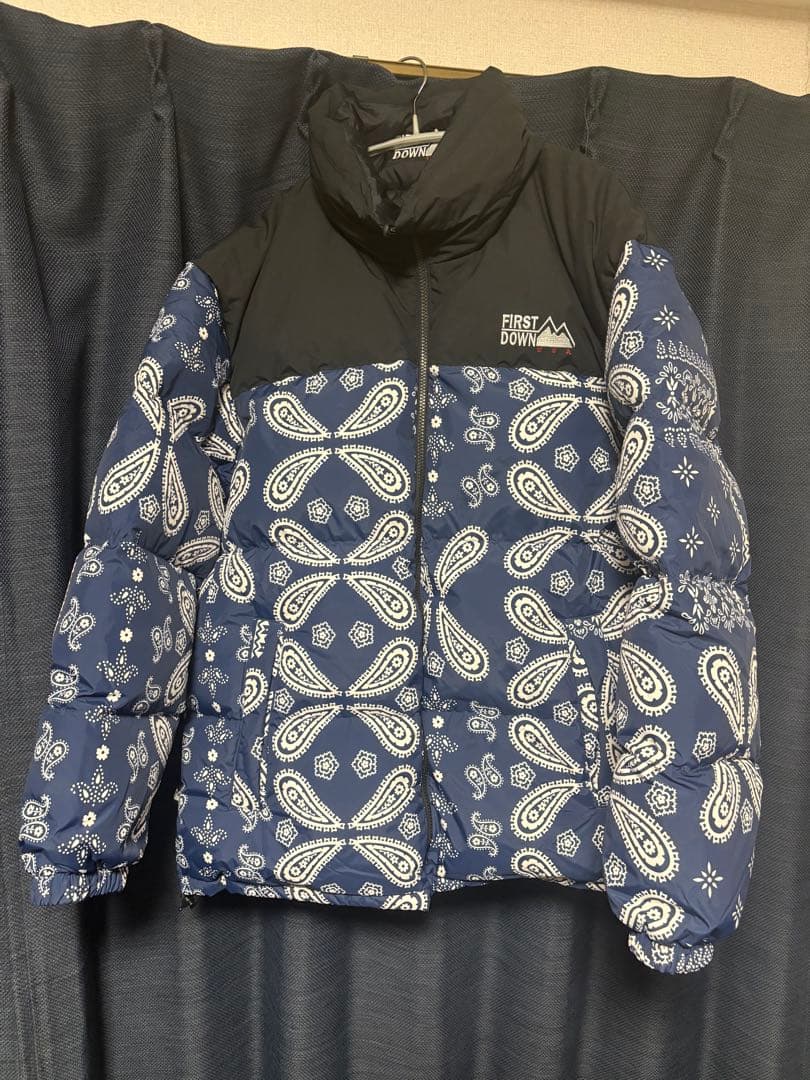 激レアサイズ FIRST DOWN ダウンジャケット リバーシブル ペイズリー