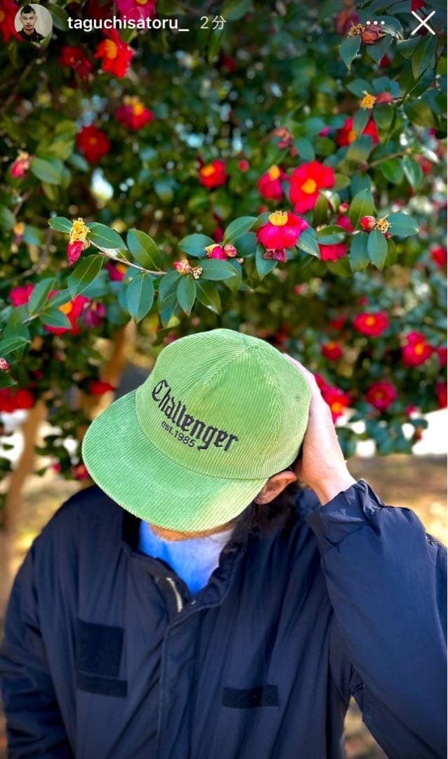 新作 即完売品Challenger コーデュロイキャップ グリーン